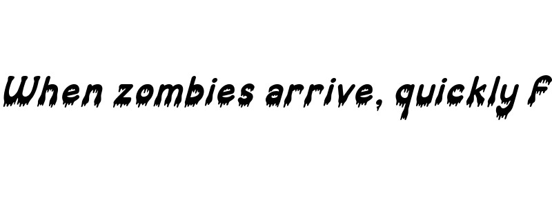 October Nightmare Italic preview